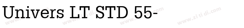 Univers LT STD 55字体转换